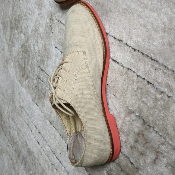 GH Bass & Co beige textile upper oxford shoes size 8.5 - Picture 7 of 15